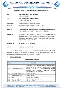 MZ. C-01 LOTE 07 URB. PARQUE INDUSTRIAL DISTRITO DE LA ESPERANZA, PROVINCIA DE TRUJILLO,
DEPARTAMENTO DE LA LIBERTAD.