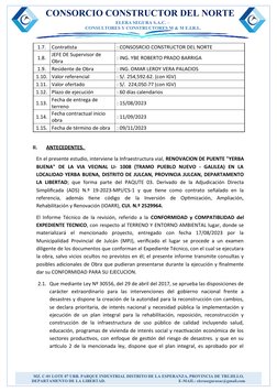 MZ. C-01 LOTE 07 URB. PARQUE INDUSTRIAL DISTRITO DE LA ESPERANZA, PROVINCIA DE TRUJILLO,
DEPARTAMENTO DE LA LIBERTAD.