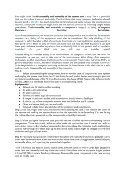 Computer Assembly and Disassembly Guide | PDF | Personal Computers ...