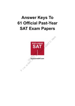 One Sat Key 3 - SAT All Answers | PDF