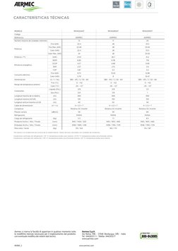 Características Técnicas Aermec MVBM | PDF | Temperatura | Gases