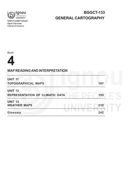 %**&7
*(1(5$/&$572*5$3+<
Block

Indira Gandhi National
Open University
School of Sciences
0$35($',1*$1',17(535(7$7,2