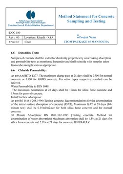Concrete Sampling and Testing Method | PDF | Concrete | Building Materials