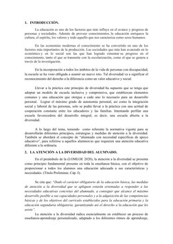 1. INTRODUCCIÓN.
La educación es uno de los factores que más influye en el avance y progreso de
personas y sociedades. Además