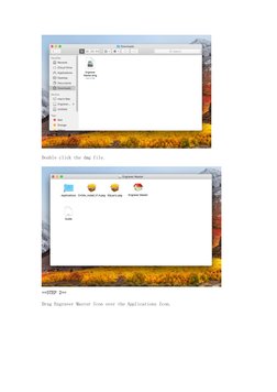  
Double click the dmg file. 
==STEP 2== 
Drag Engraver Master Icon over the Applications Icon. 
