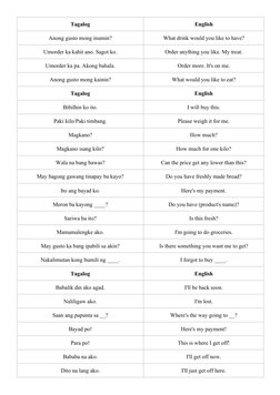 Tagalog to English Phrase Guide | PDF | Languages Of Asia | Human ...