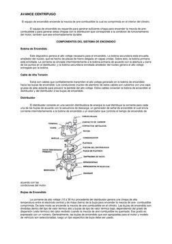 AVANCE CENTRÍFUGO 
             El equipo de encendido enciende la mezcla de aire-combustible la cual es comprimida en el int