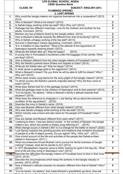 LPS GLOBAL SCHOOL, NOIDA
 1
LPS GLOBAL SCHOOL, NOIDA
CBSE Question Bank
CLASS: XII