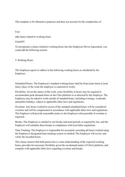 Uber Driver Employment Agreement | PDF | Employment | Overtime