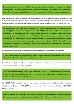 La autorización de la cobertura se realizará conforme a lo dispuesto en el nomenclador vigente
de prestaciones básicas de dis