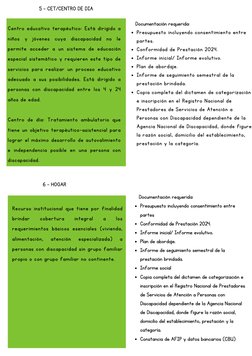 Centro educativo terapéutico: Está dirigido a
niños y jóvenes cuya discapacidad no le
permite acceder a un sistema de educaci