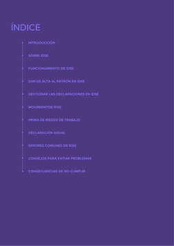 ÍNDICE
INTRODUCCIÓN
SOBRE IDSE
FUNCIONAMIENTO DE IDSE
DAR DE ALTA AL PATRÓN EN IDSE
GESTIONAR LAS DECLARACIONES EN IDSE
MOVIM