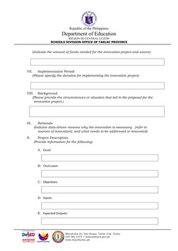 Republic of the Philippines
Department of Education
REGION III-CENTRAL LUZON
SCHOOLS DIVISION OFFICE OF TARLAC PROVINCE
(Indi