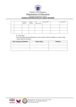 Republic of the Philippines
Department of Education
REGION III-CENTRAL LUZON
SCHOOLS DIVISION OFFICE OF TARLAC PROVINCE
curre