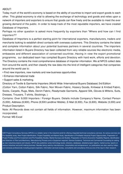Textile Importers Directory PDF | PDF | Textiles | Clothing