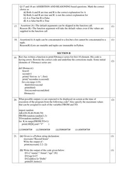 Q 17 and 18 are ASSERTION AND REASONING based questions. Mark the correct 
choice as 
a) Both A and R are true and R is t