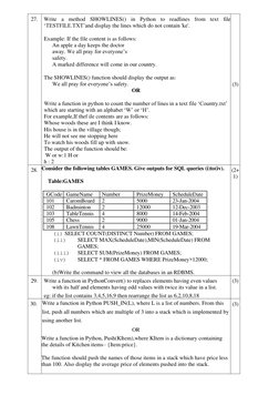 27. 
Write a method SHOWLINES() in Python to readlines from text file 
‘TESTFILE.TXT’and display the lines which do not c