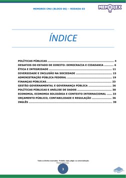 MEMOREX CNU (BLOCO 06) – RODADA 03 
Todos os direitos reservados.  Proibida  cópia, plágio  ou comercialização.   
Pensar Con