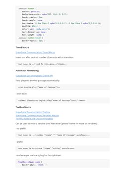 Timed Macro SugarCube 2 Cheatsheet Overview | PDF | Html | World Wide Web