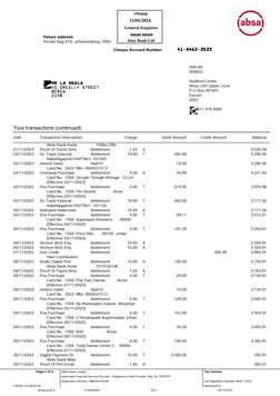 Absa Bank Transaction Statement Summary | PDF | Credit Card ...