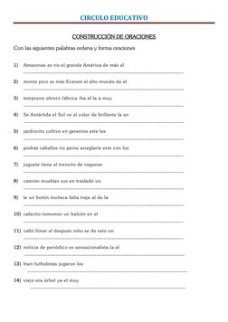 Oraciones para niños de primaria | PDF