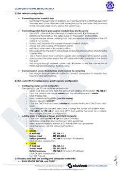 COMPUTER SYSTEMS SERVICING NCII 
 
Prepared by: MARK RENIER OLITA CAMILOZA 
Page5/15 
2.2 Set network configuration 
 
• 
Con