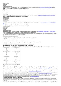 SPACE Analysis - Strategic Position and Action Evaluation Matrix | PDF ...