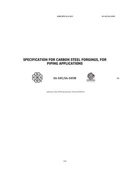 SA-105 Carbon Steel Forging Specs | PDF | Pipe (Fluid Conveyance ...