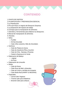 PUNTO DE PARTIDA
PLANIFICACIÓN Y PREPARACIÓN ESENCIAL
La Planificación
Por qué iniciar un negocio de Desayuno Sorpresa
La pre