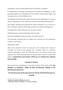 Child Custody Laws in Zimbabwe | PDF | Child Custody | Legal Guardian