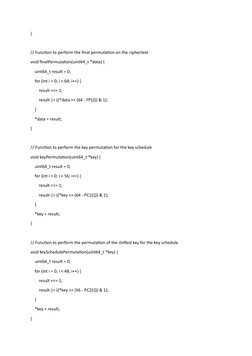 DES Algorithm Implementation in C | PDF | Cryptography | Computer ...
