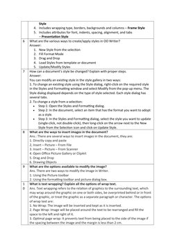 Style
4. Includes wrapping type, borders, backgrounds and columns – Frame Style
5. Includes attributes for font, indents, spa