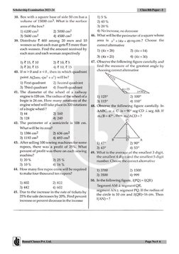 Bansal Classes Pvt. Ltd.
                  Page No #  6
Scholarship Examination 2023-24
Class 8th Paper - I
