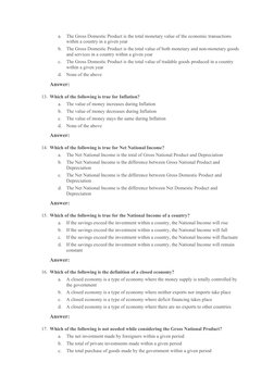 National Income MCQs for Exams | PDF | Gross Domestic Product | Income