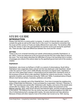 STUDY GUIDE
INTRODUCTION
Please note that this is a study guide in progress. A variety of internet sites were used to 
compil