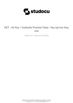 A2 Target Practice KET A2 Key 1 Authentic Practice Tests | PDF
