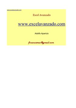 Excel Avanzado
Adolfo Aparicio
www.excelavanzado.com (http://www.excelavanzado.com/) (http://www.excelavanzado.com/)
www.exce