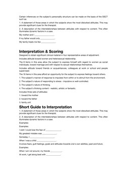 Sacks Sentence Completion Test Guide | PDF | Attitude (Psychology ...