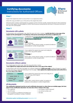 AHPRA Document Certification Guide | PDF | Justice Of The Peace ...