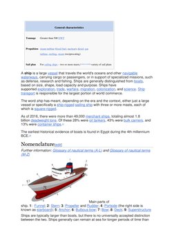 General characteristics 
Tonnage 
Greater than 500 DWT  (https://en.wikipedia.org/wiki/Deadweight_tonnage)
Propulsion steam t