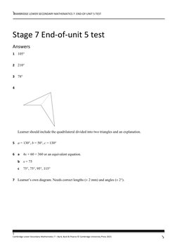 N Gen Math 7 Unit 5 Review.pdf End-of-Unit 5 Test Answers for Grade 7 | PDF