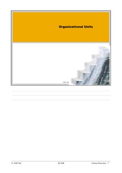 © SAP AG 
ZCA08
Course Overview - *
