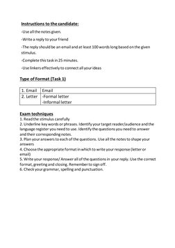 MUET Writing Task 1: Email/Letter Guide | PDF | Cooking, Food & Wine ...