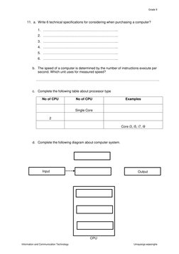 Grade 9 ICT Revision Paper | PDF | Input/Output | Information Technology