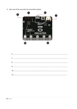 4 | P a g e  
 
 
9. Rear view of the micro:bit microcontroller module. 
 
 
6. ………………………………………………………………………………………………………………………