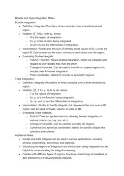 Double and Triple Integration Overview | PDF | Integral | Geometry