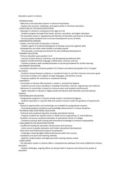 Education system in ukraine
- INTRODUCTION
  - Welcome to the Education System in Ukraine Presentation
    - Explore the stru