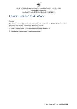 Civil Checklist Check Civil Works Checklist Document | PDF | Concrete | Tile