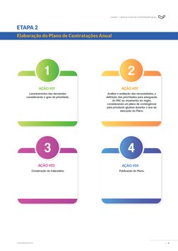 |    8
www.sollicita.com.br
E-BOOK  |  CARTILHA PLANO DE CONTRATAÇÕES ANUAL
ETAPA 2 
Elaboração do Plano de Contrataçõ