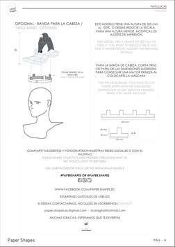 PÁG  -  iii
                      PATO LUCAS
TOON MASK
OPCIONAL - BANDA PARA LA CABEZA /
 HEAD BAND - OPTIONAL
COMPARTE TUS D
